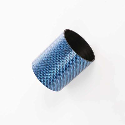 carbon fiber tube with blue surface